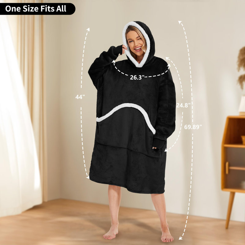 Hanan Throw Blanket, Black