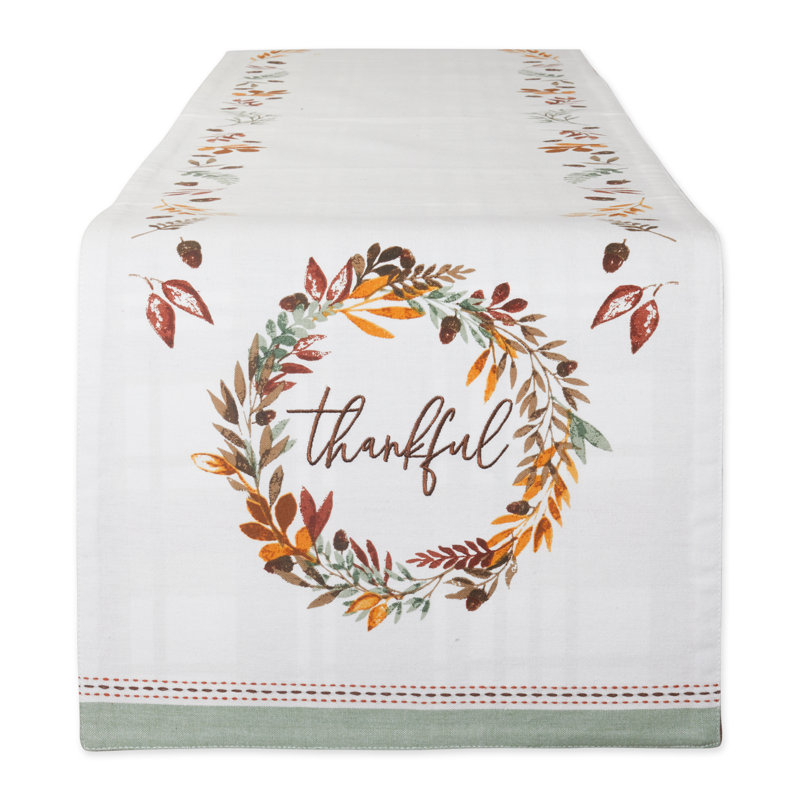 Alcova Plaid 100% Cotton Thanksgiving Table Runner, 72" x 14"