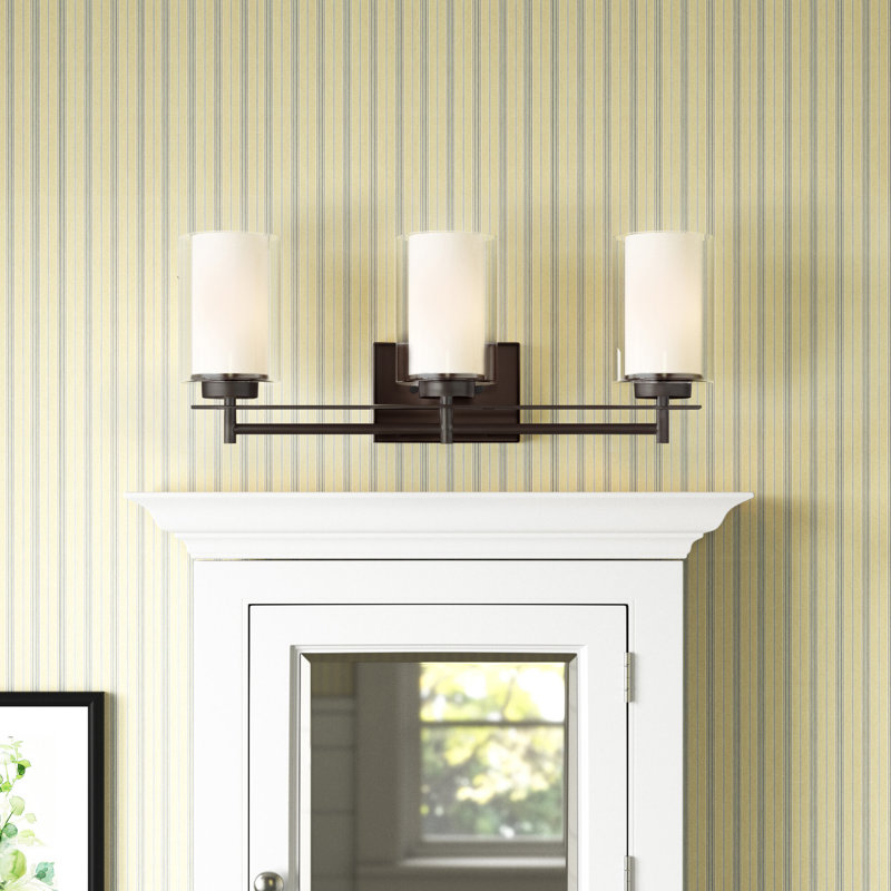 Elmwood Park Three Light Bath from Generation Lighting , Brushed Nickel, 10W