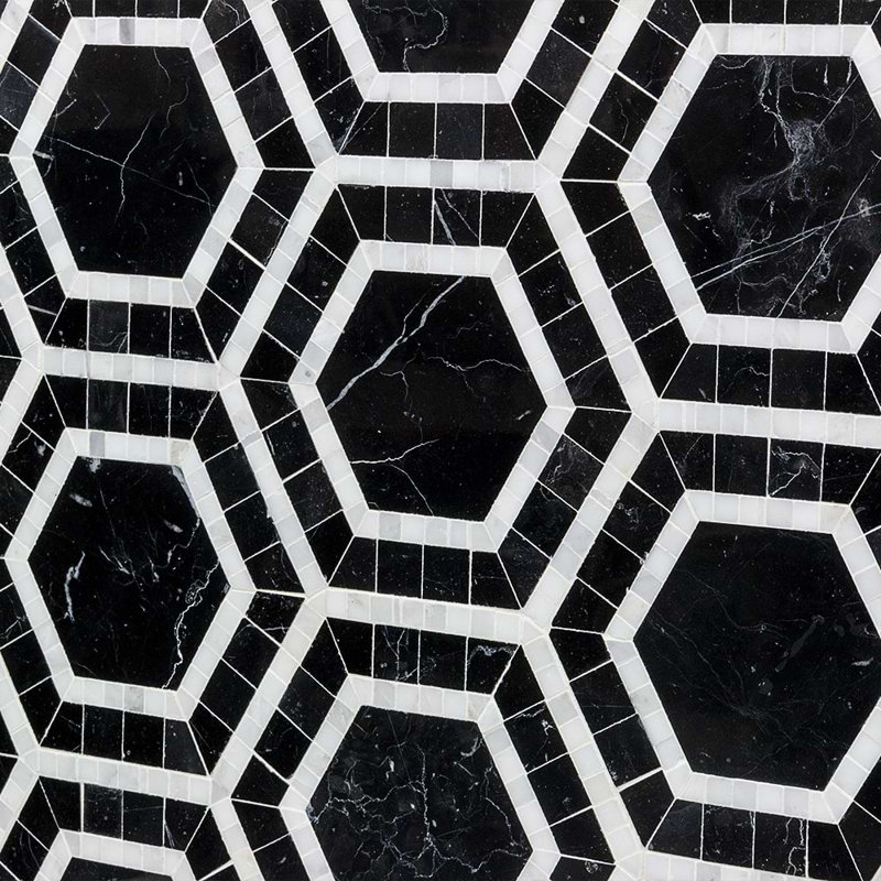 Nova Hole Marble Tiles, Black Hole