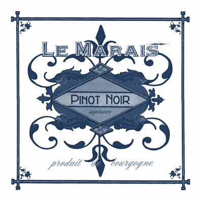 Indigo étiquettes à vin II