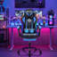 Fauteuil de jeu inclinable et ergonomique en cuir avec haut-parleurs intégrés et lumières DEL Hoffree-69741809