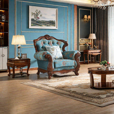 European-style pastoral fabric chair