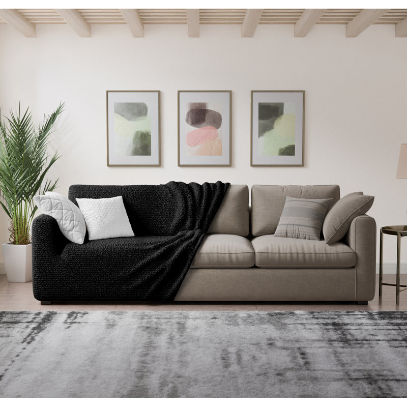Housse extensible pour canapé pour animaux de compagnie - Housse de protection pour meuble lavable, Noir, noir, noir, noir