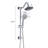 6 Inch Rain Shower Head With Handheld Shower Head Bathroom Rain Shower System