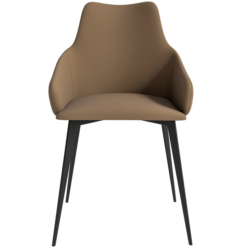 Chaise de salle à manger rembourrée Khairin, 1, Marron clair