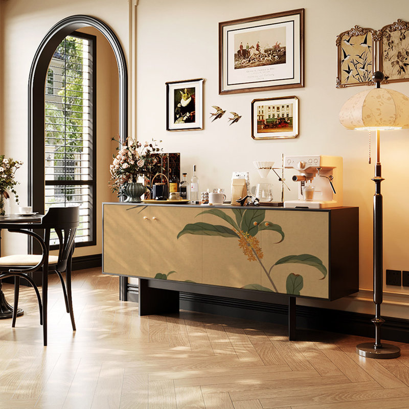 Buffet de style rétro et minimaliste, Noir