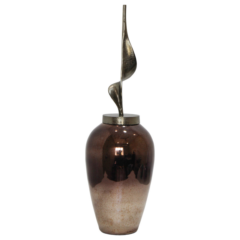 Fouzan Large Urn With Topper, 33"