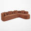 Canapé modulaire courbé 2 pièces avec 4 coussins décoratifs pour le salon-2042725924
