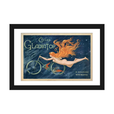 «Cycles Gladiator, 1895 Ca.» "By Top Art", impression sur toile