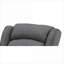 Fauteuil à bascule en tissu gris doux pour la détente intérieure