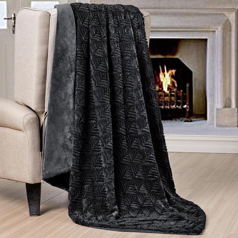 Throw Blanket, 50" W x 60" L, Black