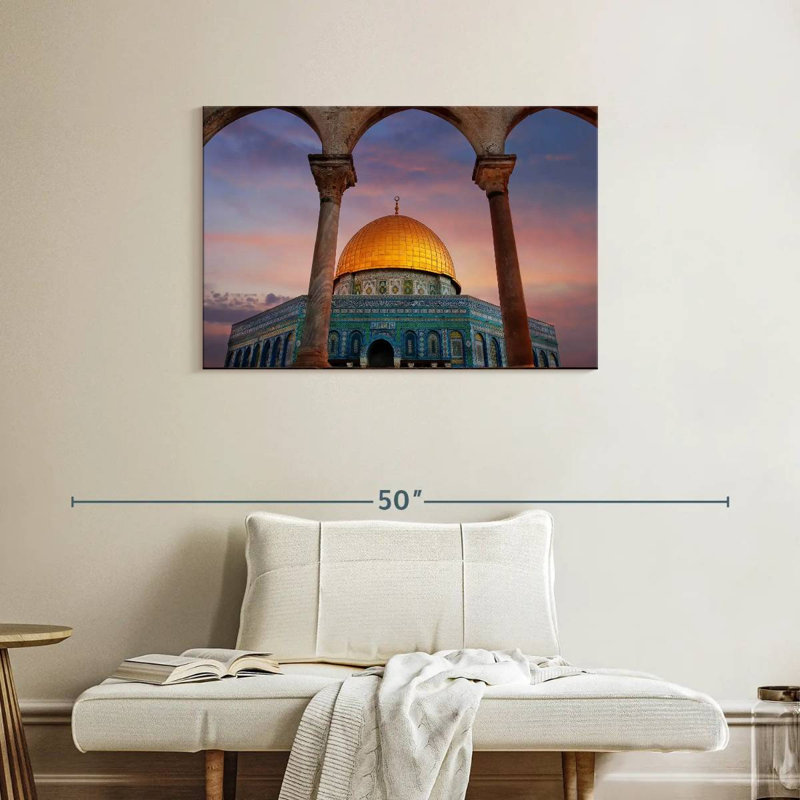 Al-Aqsa Mosque In Jerusalem, 24" H x 36" W