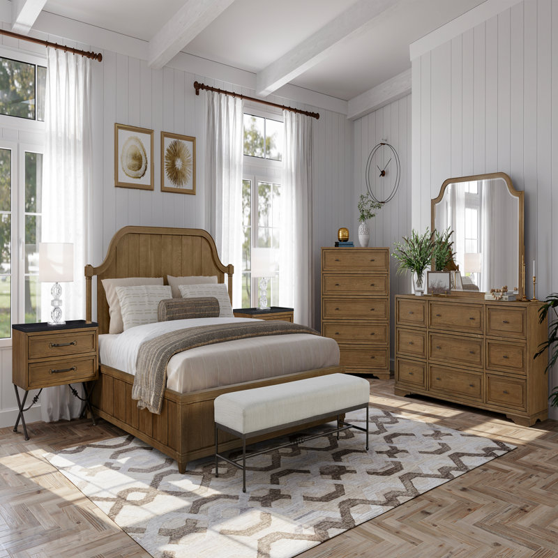 Almond 2-Drawer Nightstand