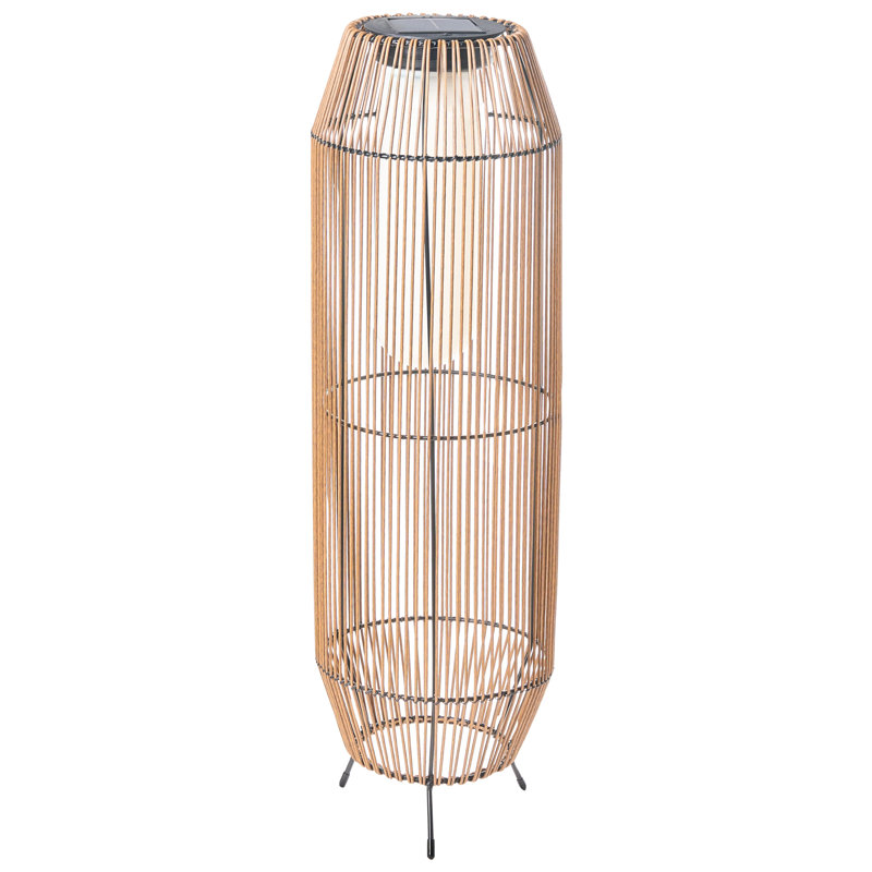 DONGWE 70cm Integrated LED Outdoor Lantern, Black/Natural