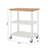 32 In. Bamboo And Metal Kitchen Cart W/ Wheels-1990703178