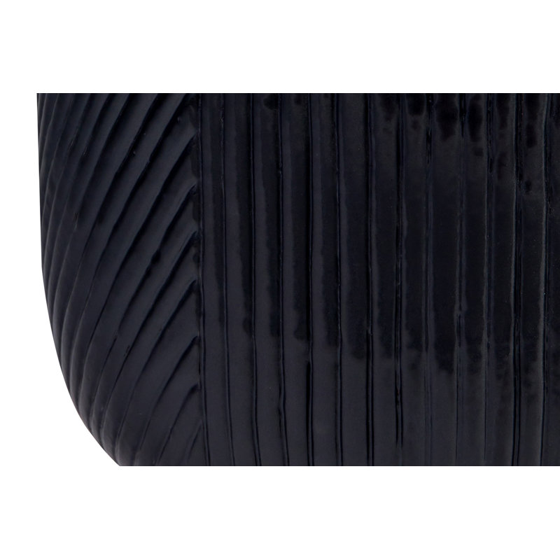 Provenance Signature Handmade Ceramic Planter, Gloss Coal