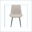Chaise de salle à manger moderne en tissu avec dossier rembourré - ensemble de 4