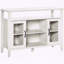 Armoire de rangement rétro avec portes en verre encadrées