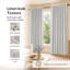  100% Blackout Curtains Thermal Linen Look Ready Made 46x72 in Natural White