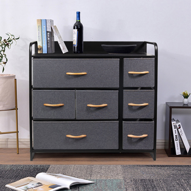Killough 7 Drawer Storage Drawer, Gray