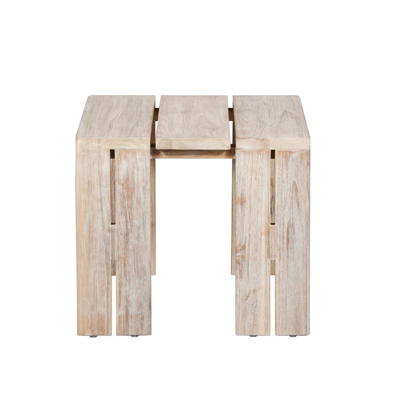 Table de bout en bois massif, Bois naturel