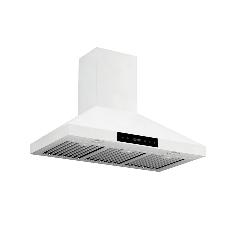 Hotte de cuisine murale à hotte de cuisine à conduit ou sans conduit 36 po avec 3 vitesses, commande tactile, lampes à DEL, filtres à chicane Hausmane