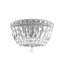 Petit Crystal Deluxe 3 Light 8in x 6in Flush Mount in Polished Gold with Clear Radiance Crystals-624594120-624594123