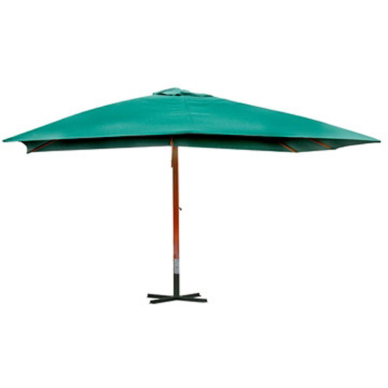 Parasol en porte-à-faux avec système Pully, Vert