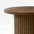 22"Tall Pedestal Wood Round End Table, Handcrafted Solid Wood Fluted（Set Of 2）-1773295754