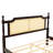 Headboard And Queen Bed, Pine Wood Build, Robust Stable Platform Queen-Size Bed With & , Construction, Enhanced Support-1190439177