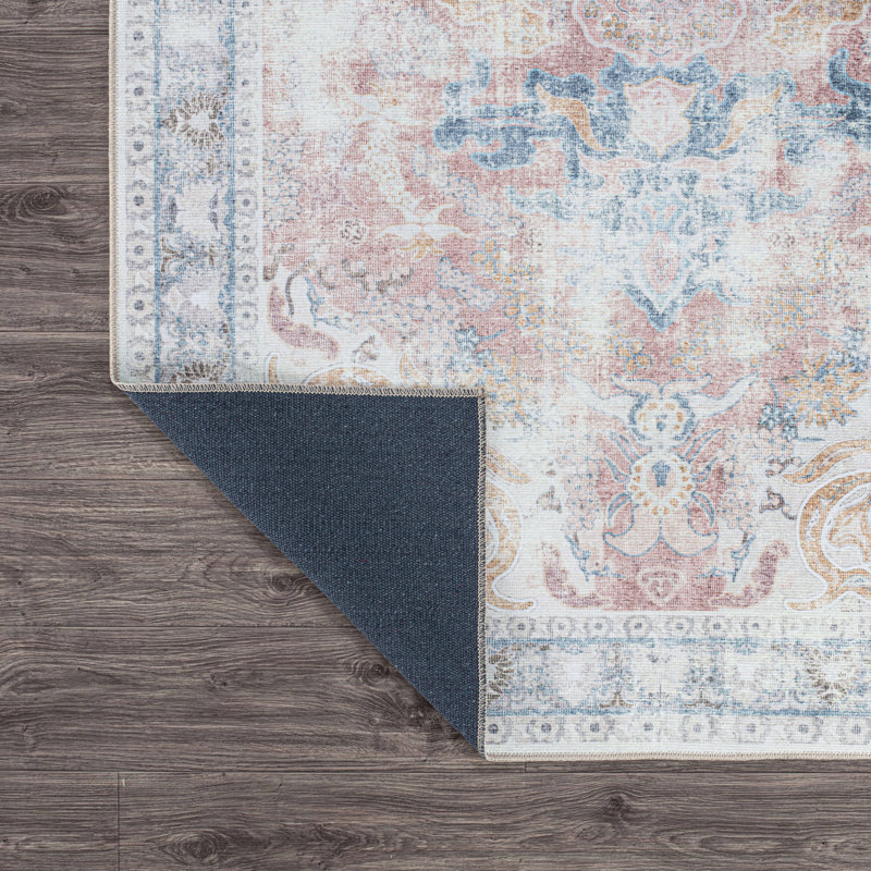 Quinn Oriental Flatweave Machine Washable Polyester Performance Rug, Rectangle 7'6" x 9'6"