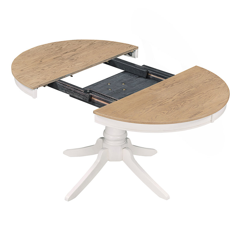 Ensemble de table de salle à manger 5 pièces avec table extensible et chaises rembourrées, parfait pour une utilisation polyvalente et un design élégant
