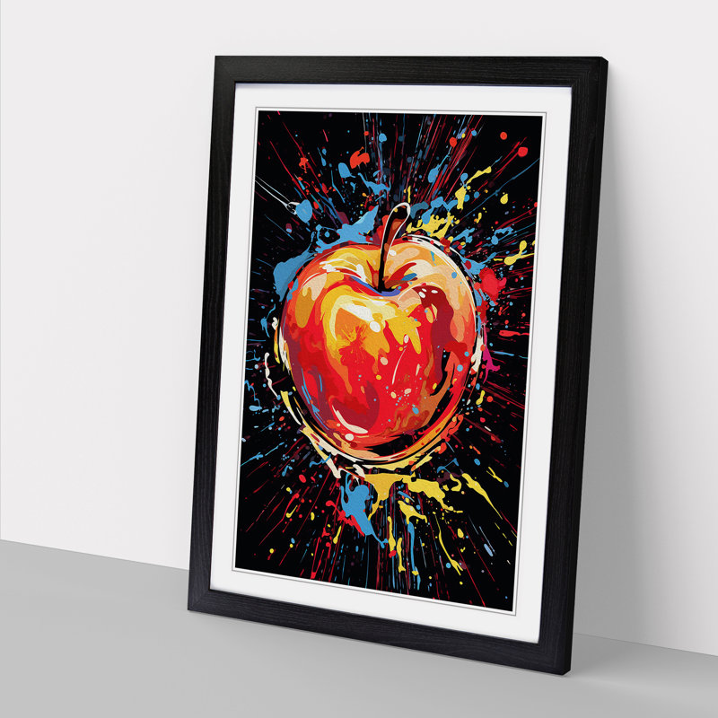 Single Picture Frame Print on Wood, Black Framed, 34cm H x 25cm W