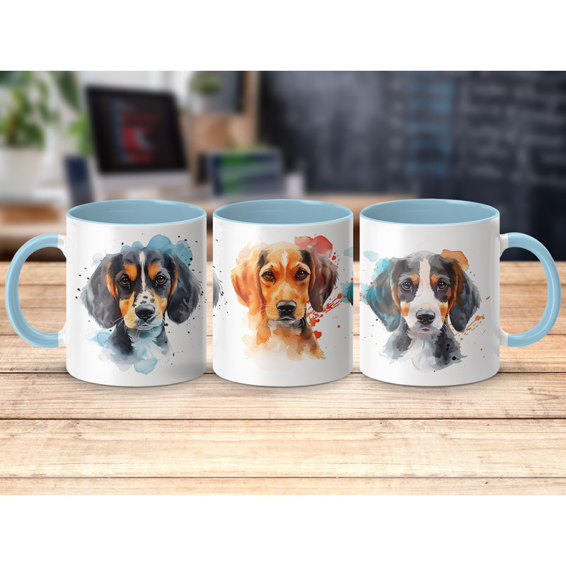 Ceramic Coffee Mug, 2, Light Blue