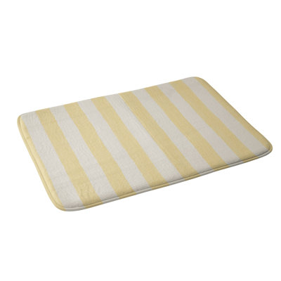Avenie Modern Craft Spring Stripe I Memory Foam Bath Mat