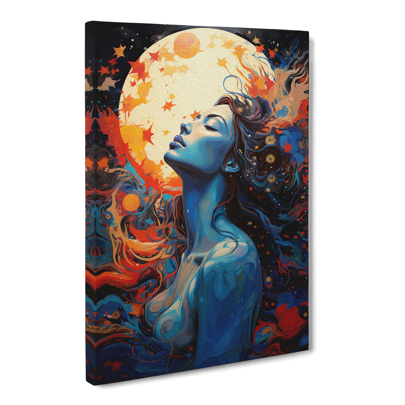 Moon Expressionism - Wrapped Canvas Print, 50cm H x 35cm W x 3cm D