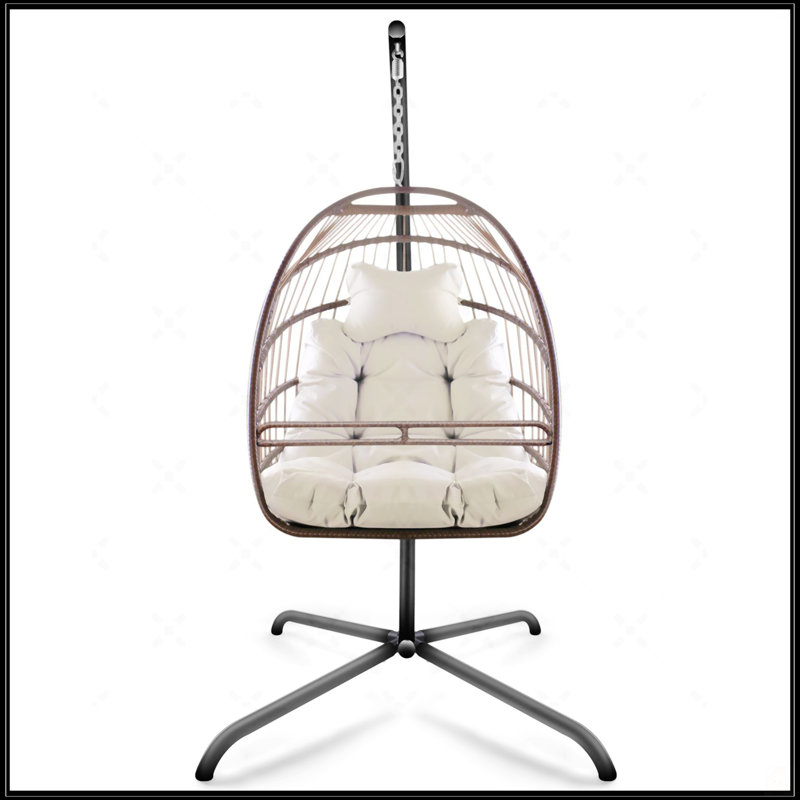 Fauteuil pivotant avec support Swing, Beige