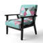 Fauteuil d'appoint rembourré Geometric Hexagons-1911020433