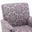 Fauteuil à motifs en mélange de polyester avec structure en bois de bouleau massif