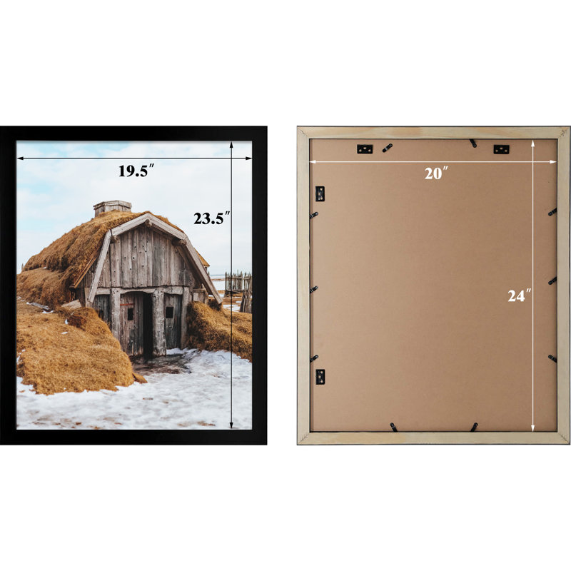 Jenrry Wood Picture Frame, 20" x 24", Black