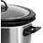 6qt + 2.6qt Split Stainless Steel Electric Slow Cooker With Digital Control