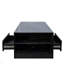 Table basse haute DEL 14,57 po, tables basses modernes pour le salon, table basse de rangement, petite table basse, table centrale avec 2 tiroirs et tablette latérale ouverte-967520801