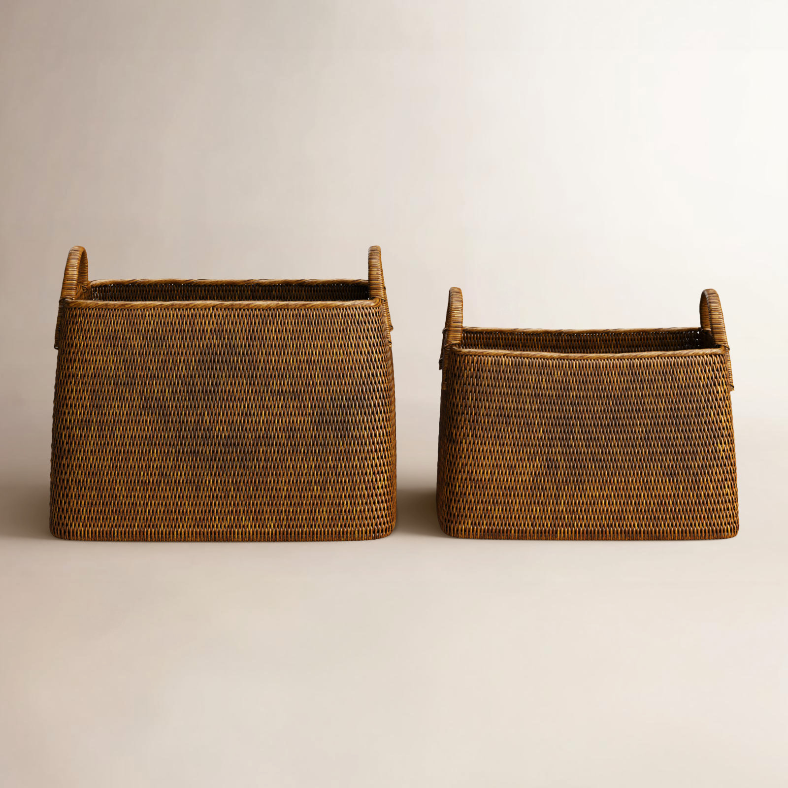 Handwoven Rattan Storage Basket Set
