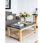 Table basse 47,8 x 28 x 18,8 po - Élévation gracieuse en béton et en bois 47,8 x 28 x 18,8