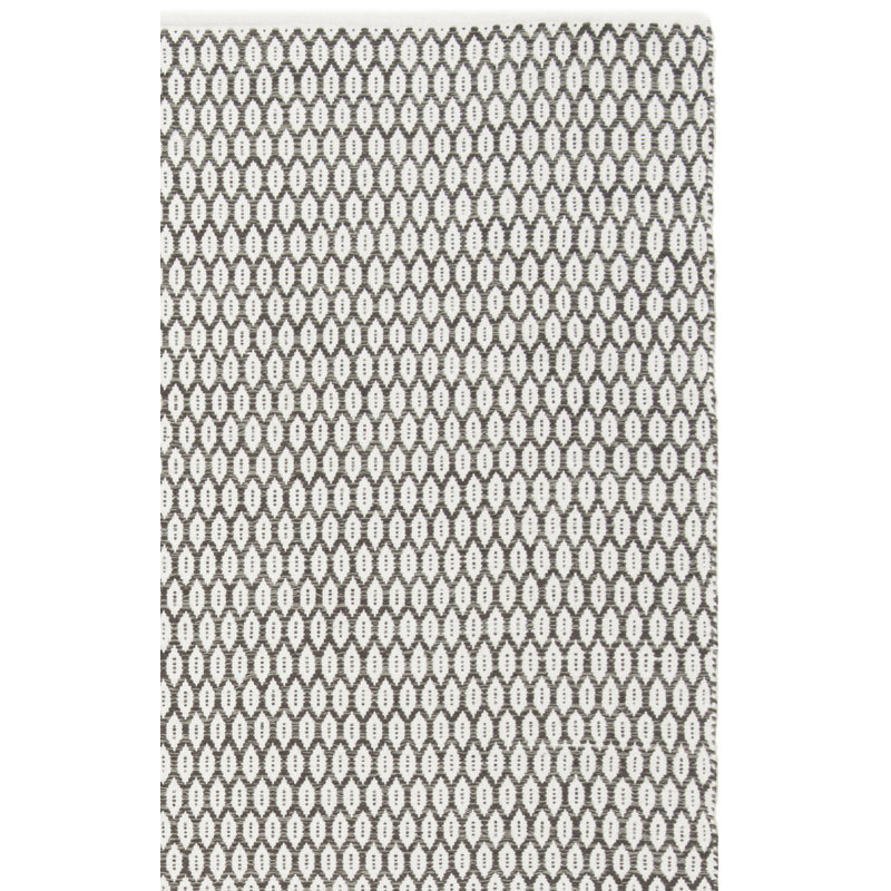 Modena Hand Woven Cotton Geometric Rug, Runner 2'3" x 7'