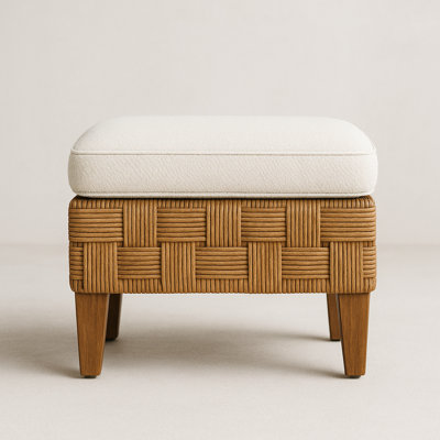 Tabouret de coiffeuse en teck Kaari