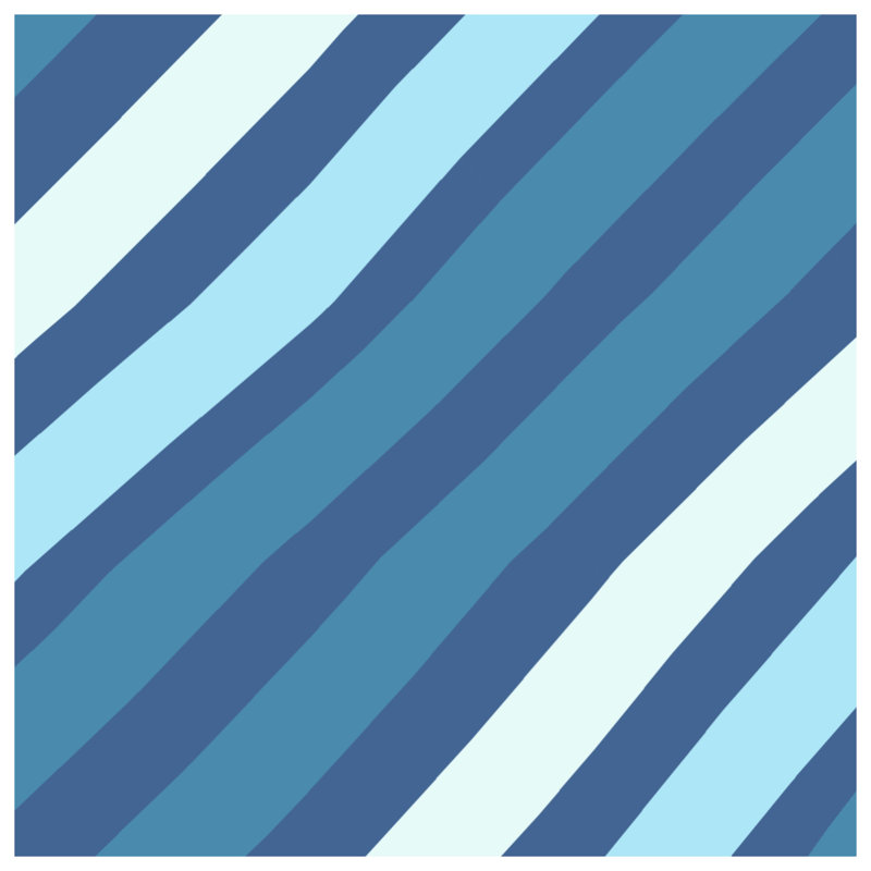 Tapis de bain bleu à rayures diagonales, L 34 po x L 21 po