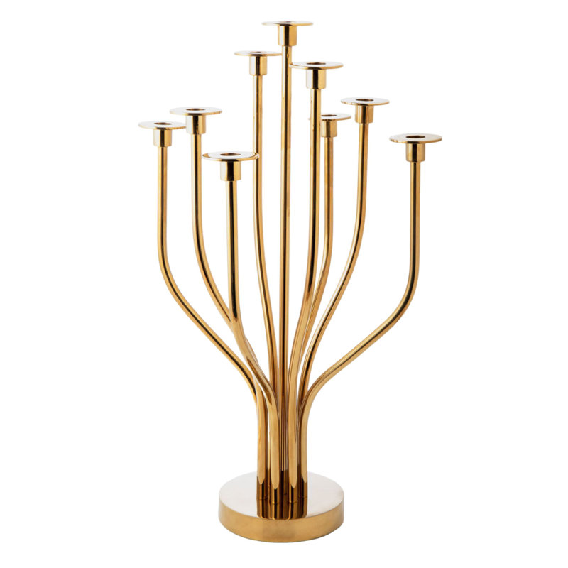 Bougeoir de table Radiant Tree, Doré, H 60 po x l 22,5 po x P 22,5 po