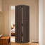 38 Series 42 po X 84 po Porte pliante en panneau de fibres à densité moyenne à 2 panneaux de 3/4 couleur noyer avec quincaillerie 3/4 po-131240098